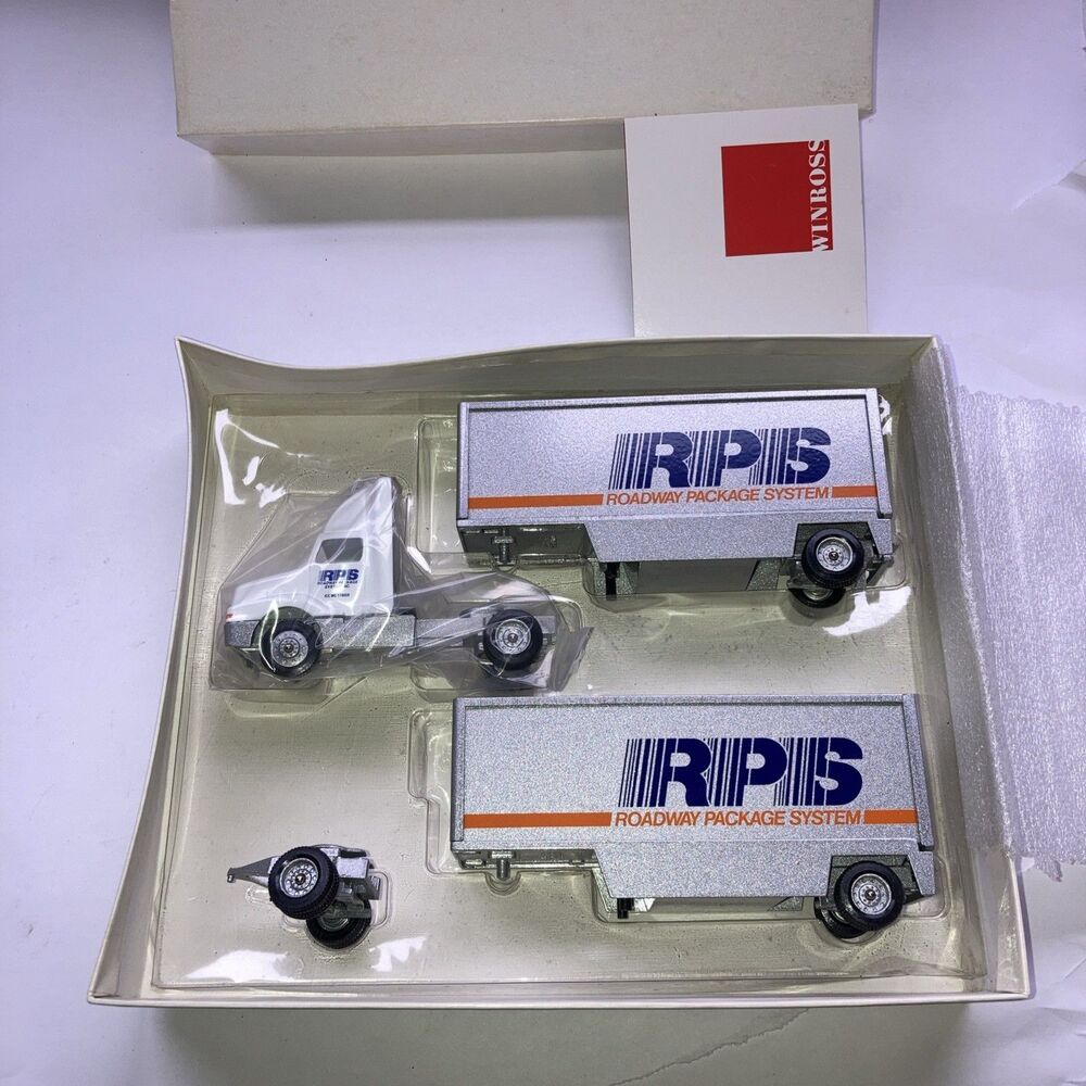 Winross RPS Roadway Package Tractor Trailer 1:64 Scale Diecast Truck w/ Box